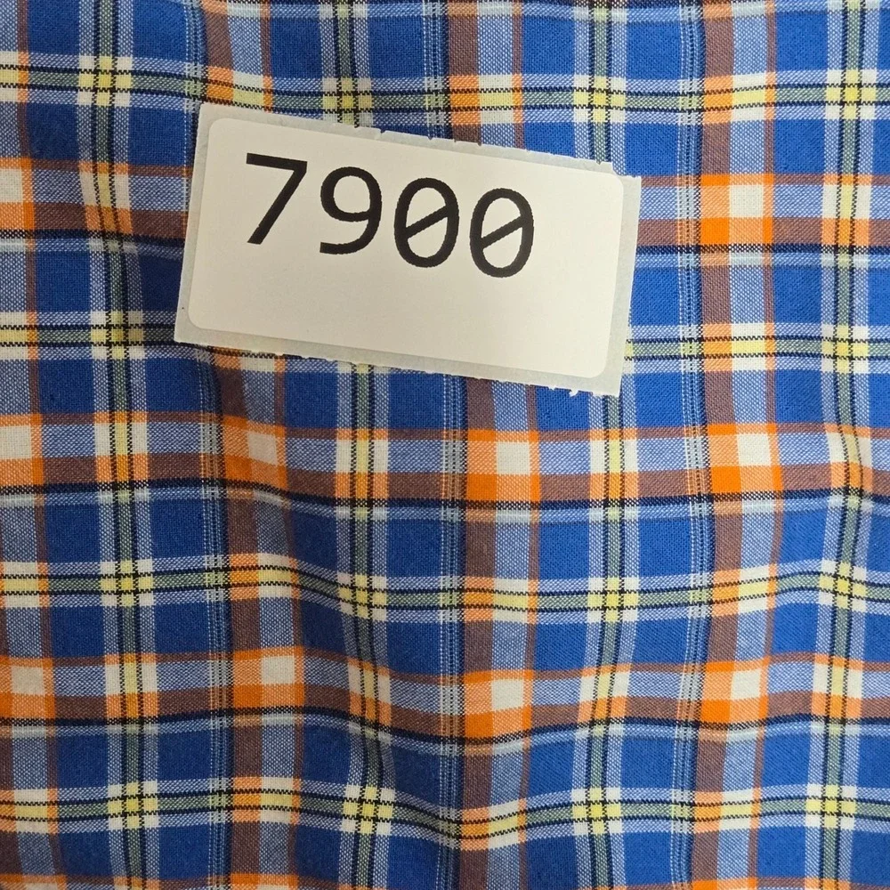 Polo Ralph Lauren Plaid Lined Shirt Mens 2XLT Tall‎ Orange Blue Button Front